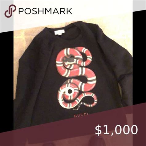 gucci sweater with a snake|gucci crew neck sweater.